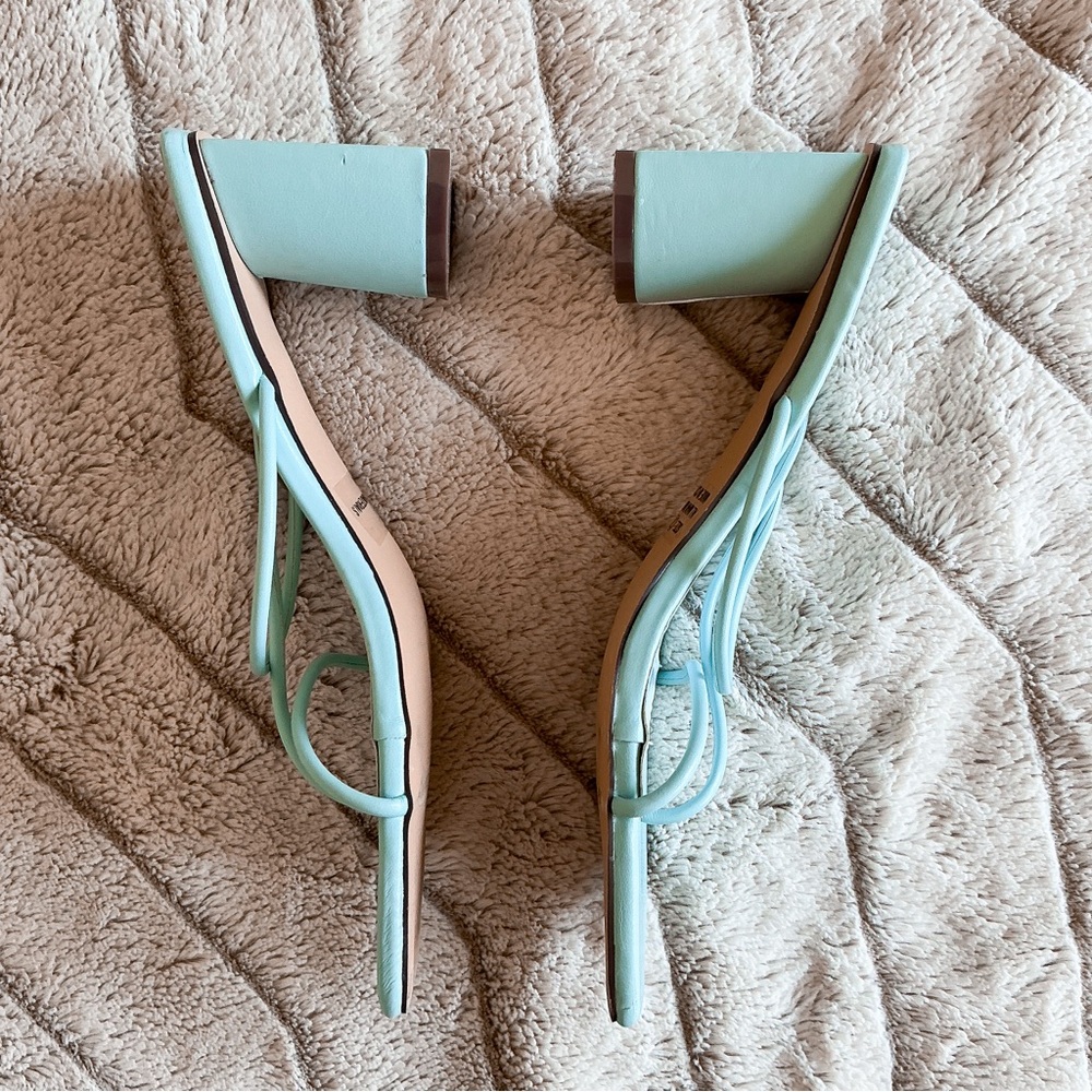 Lulus Jocelynn Aqua Strappy High Heel Sandals - Picture 5 of 11
